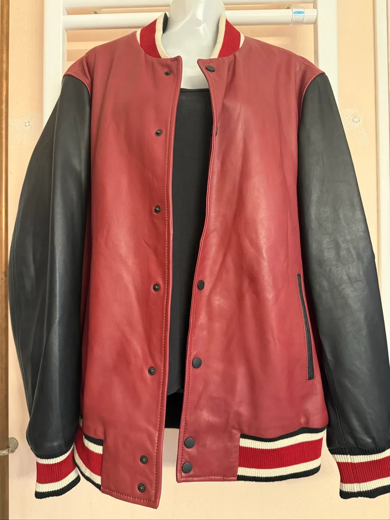 Serge Pariente, chaqueta de cuero para hombre talla XL, nueva sin etiqueta – photo 2